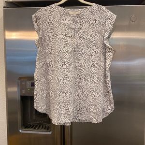 Loft black and white blouse